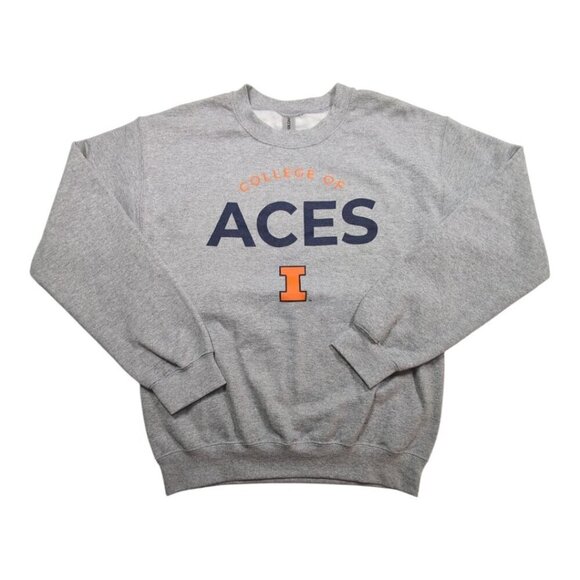University of Illinois Sweatshirt College Of ACES Gildan Heavy Blend Gray Sz S - Picture 1 of 7